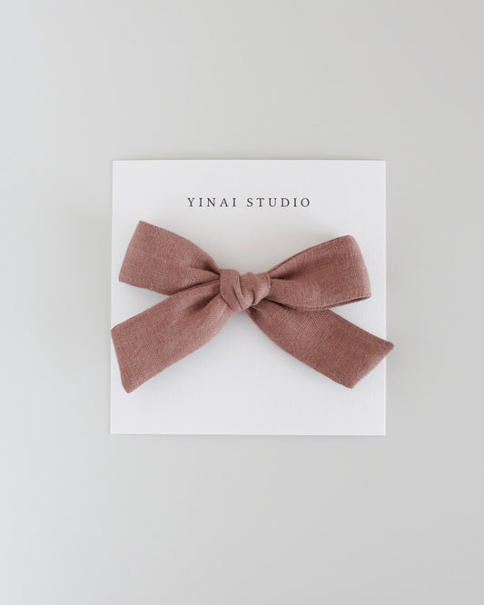 BOW CLIP [medium] - Cocoa brown