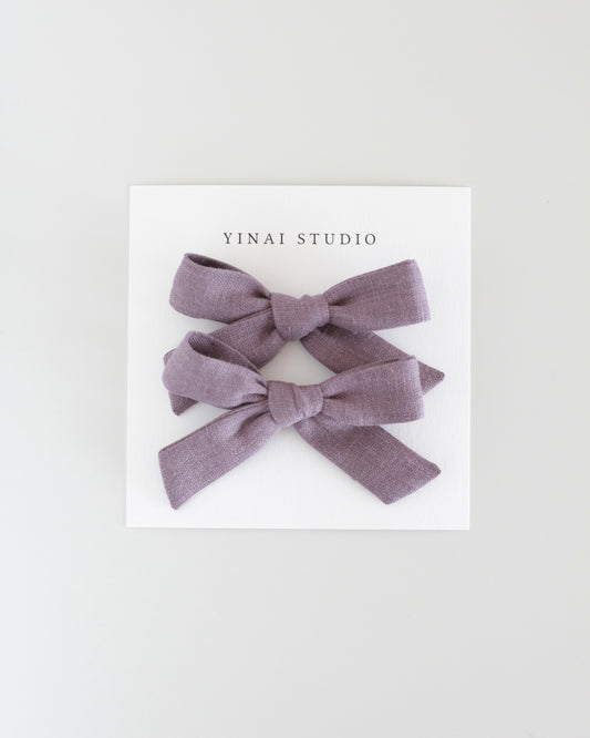 BOW CLIP [small, set of 2] - Lilac