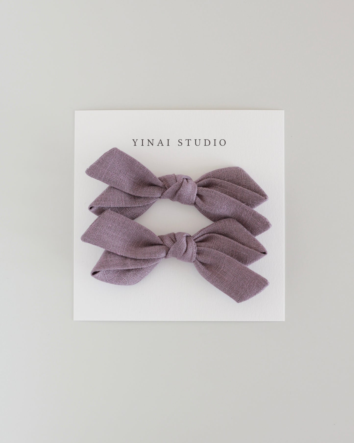 BOW CLIP [twist, set of 2] -Lilac