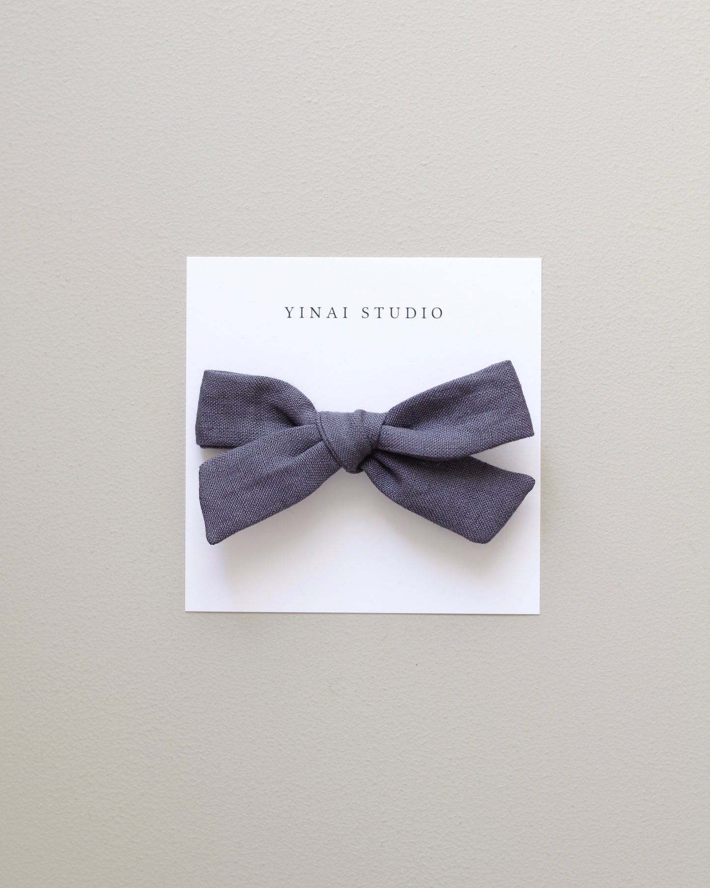 BOW CLIP / HEADBAND [medium] - navy gray