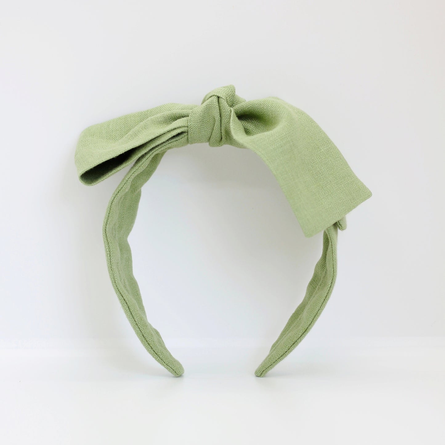 BOW HEADBAND [joy] - pistachio green