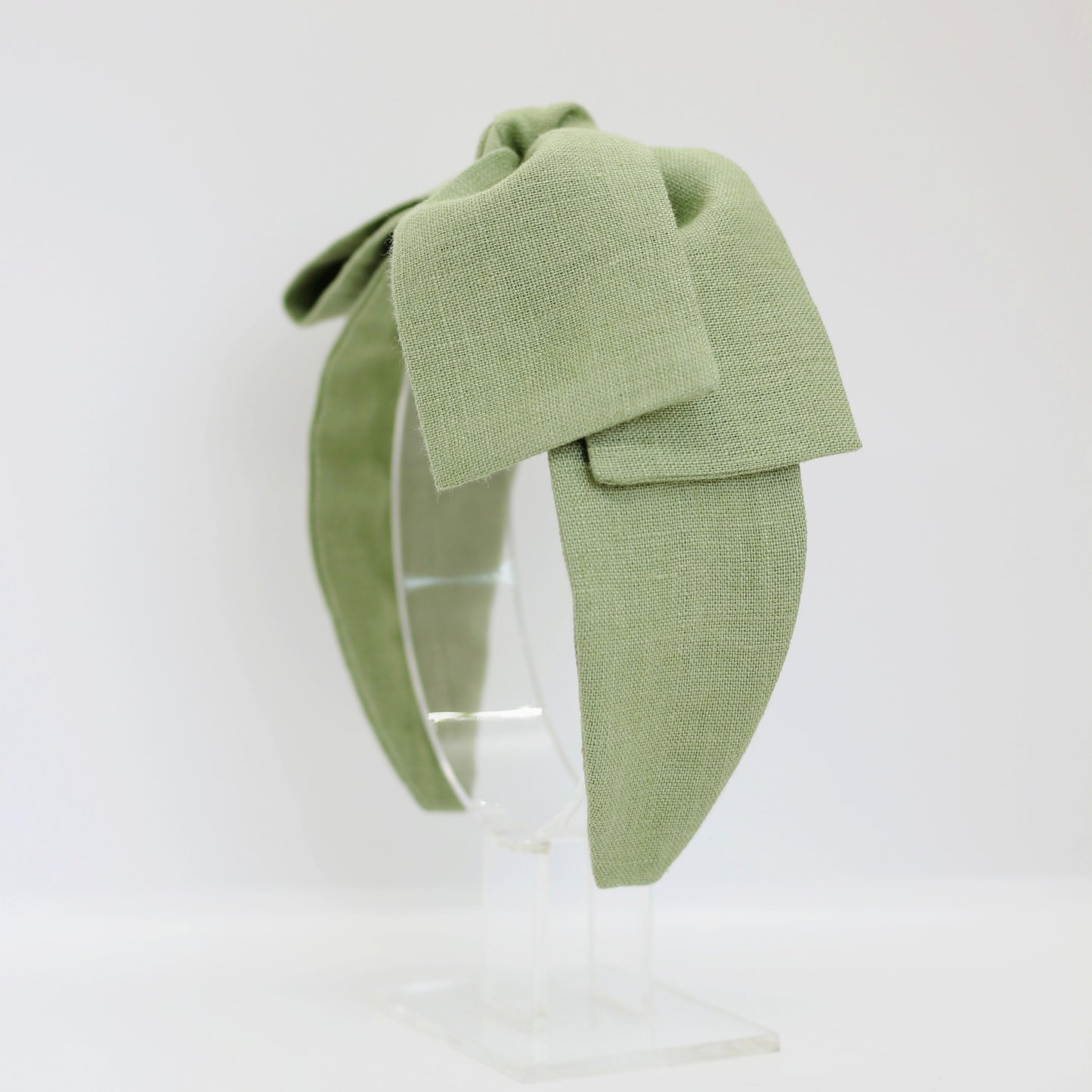 BOW HEADBAND [joy] - pistachio green