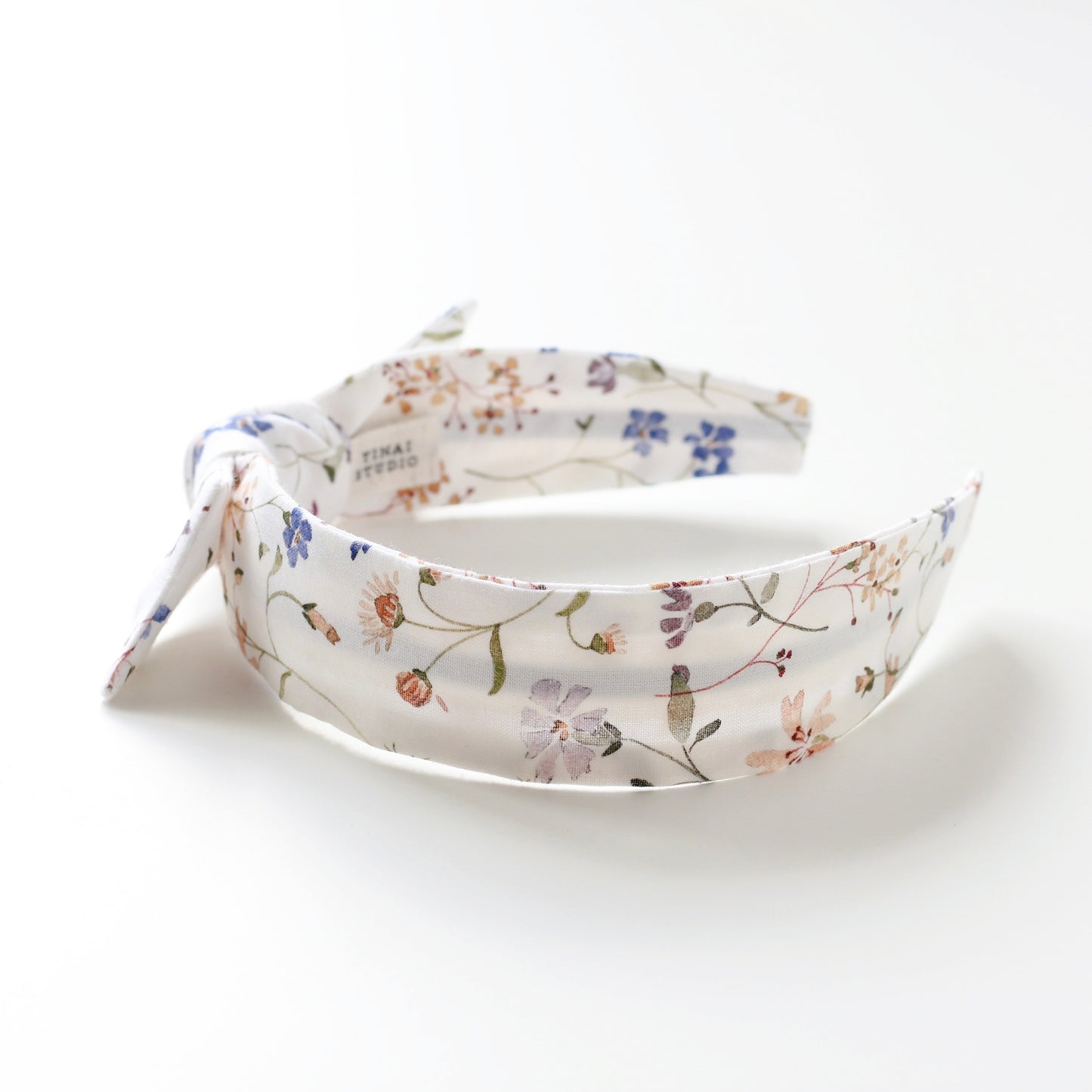 BOW HEADBAND [library] - Meadow, white