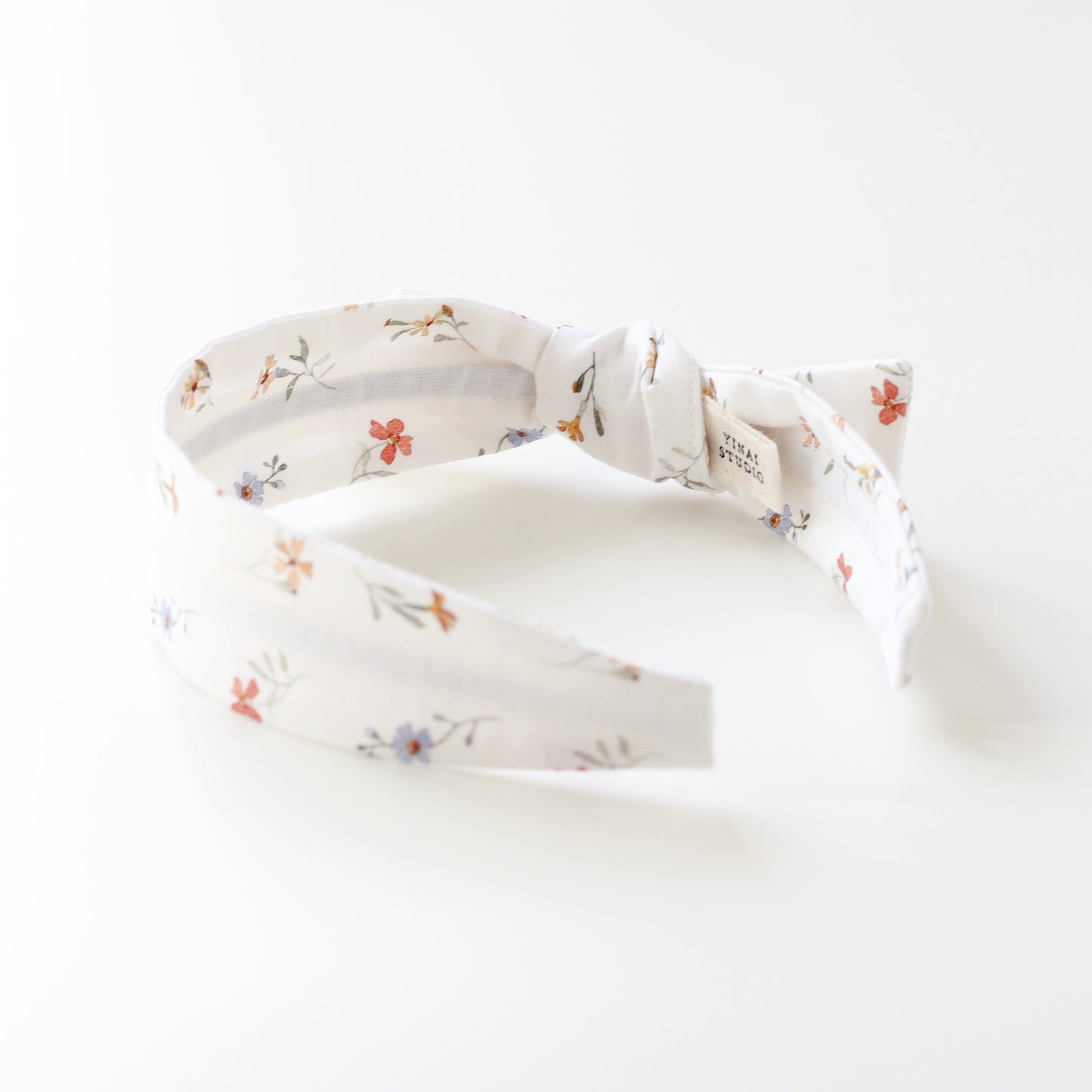 BOW HEADBAND [library] - Tiny flowers, white