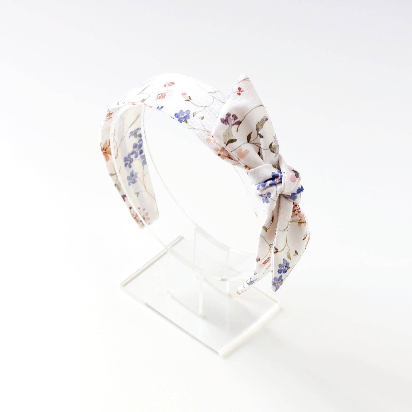 BOW HEADBAND [library] - Meadow, white