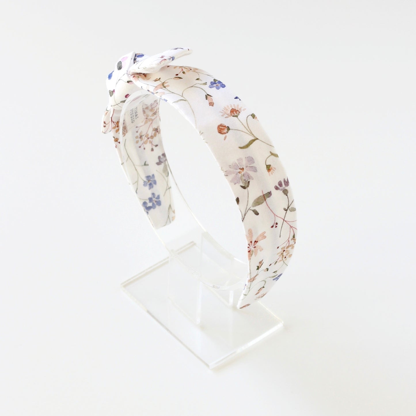 BOW HEADBAND [library] - Meadow, white