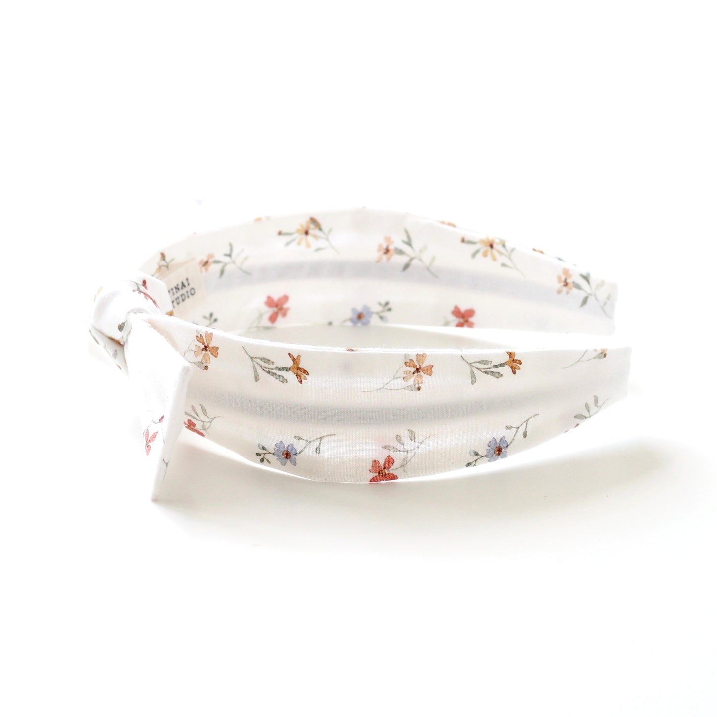 BOW HEADBAND [picnic] - Tiny flowers, white