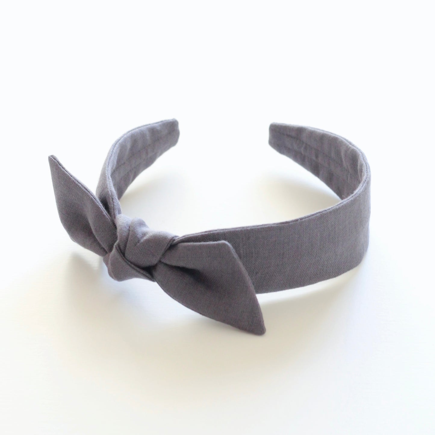 BOW HEADBAND [library] - navy gray