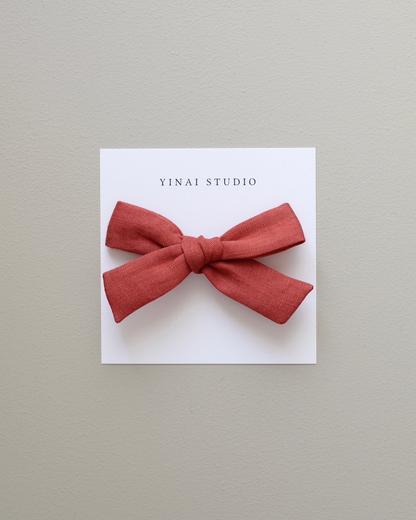 BOW CLIP / HEADBAND [medium] - orange red