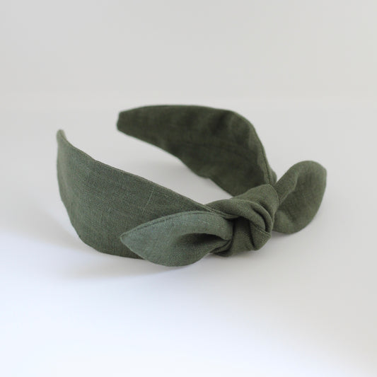 BOW HEADBAND [original] - dark green