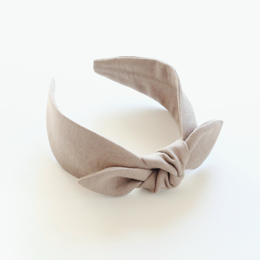 BOW HEADBAND [original] - brush beige