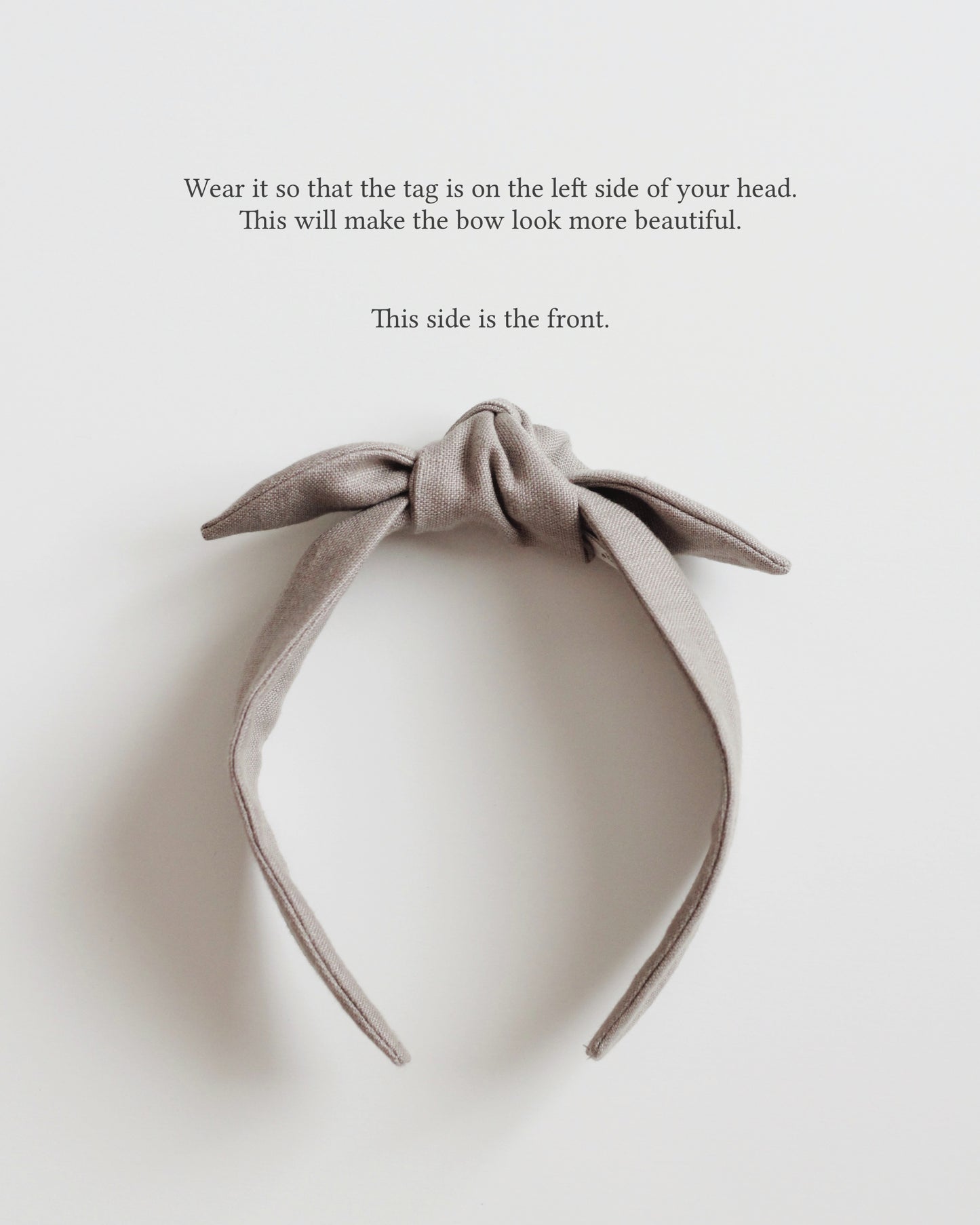 BOW HEADBAND [original] - brush beige